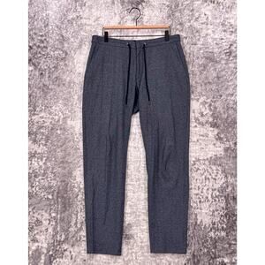 Hugo Boss Pants 34 Mens Blue Cotton Knit Drawstring Slim Trouser